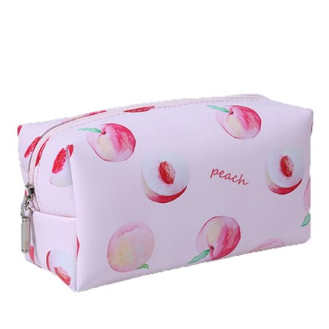 Folding oblong cosmetic bag peach KS77