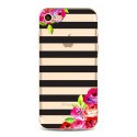 ETUI NA TELEFON IPHONE 5/5S - FLOWERS AND STRIPES ETUI16WZ13