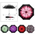 PARASOL UMBRELLA AUTOMAT CZARNE KWIATY PAR01WZ13