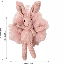 Szczotka gąbka do mycia ciała BUNNY na mokro XL 15cm falbanki GB10R